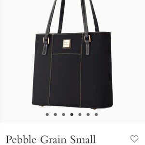 Dooney & Bourke Lexington Tote Black Pebbled Leather Zip Shopper Shoulder Bag